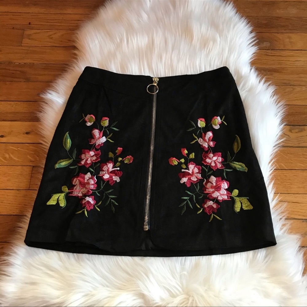 Hayden Suede Zip Mini Skirt